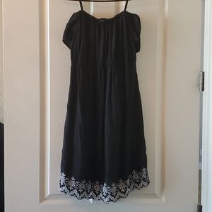 Black Cold Shoulder Maternity Dress